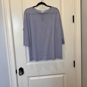 J.Jill Women’s light blue merino wool sweater. Lightweight but warm.